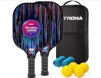 2 Pack of USAPA Approved Pickle Ball Rackets & 4 Pickle Balls