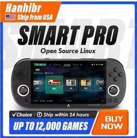 Trimui Smart Pro Handheld Game Console 4.96''IPS Screen Linux System Joystick RGB Lighting