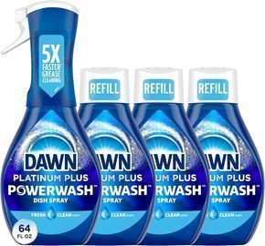 Dawn Platinum Powerwash Dish Spray, Fresh Scent Bundle, 1 Spray + 3 Refills